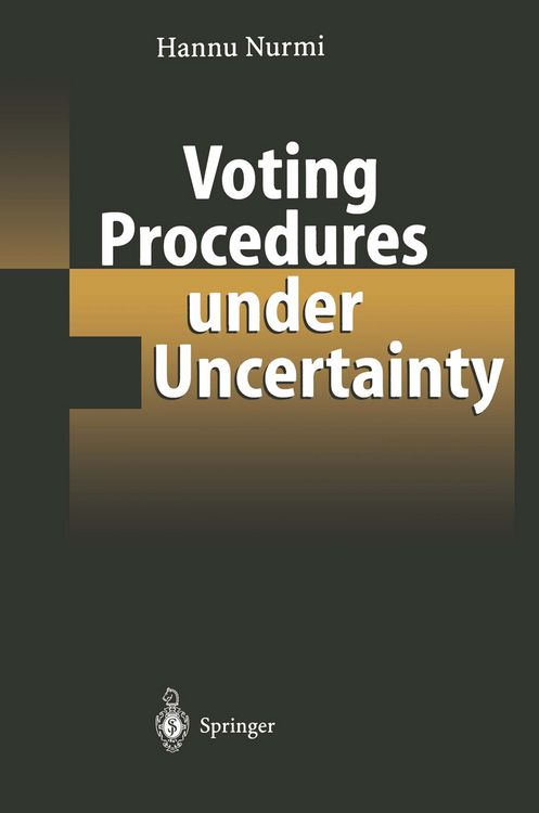 Produktbild: Voting Procedures under Uncertainty
