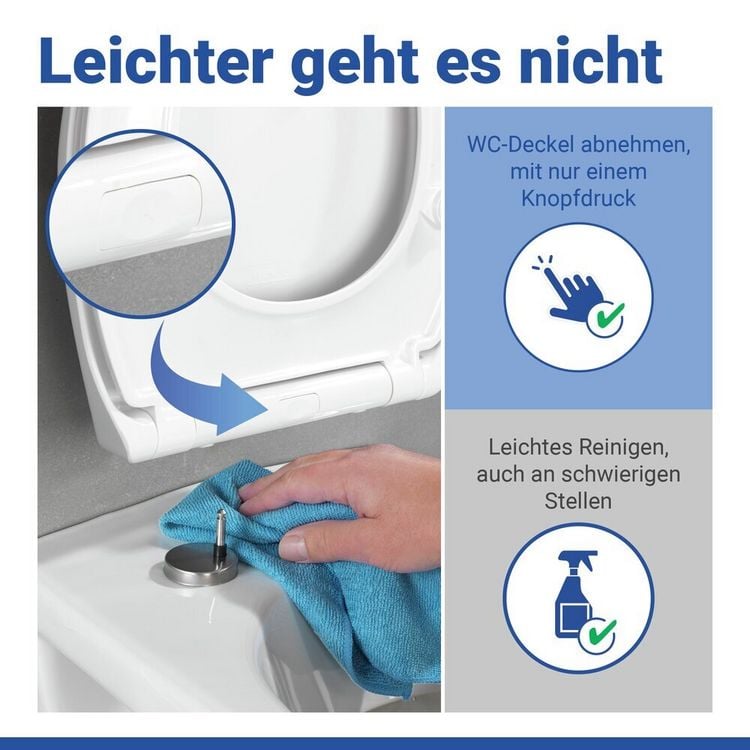 Produktbild: WC Sitz Mod. Gubbio Wei&szlig;, stabiler Toilettensitz mit Absenkautomatik