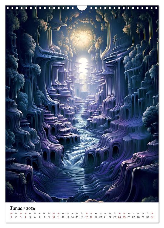 Produktbild: Abstrakte Illusionen (Wandkalender 2026 DIN A3 hoch), CALVENDO Monatskalender