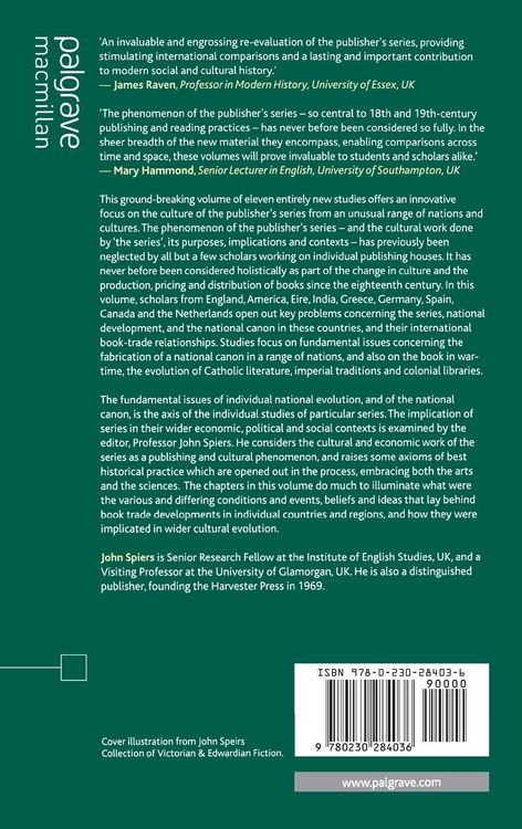 Produktbild: The Culture of the Publisher's Series, Volume 2