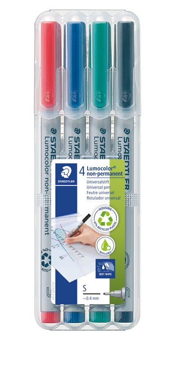 Produktbild: STAEDTLER Folienschreiber Lumocolor S nonpermanent 4er Etui