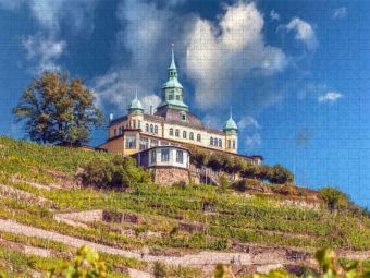 Produktbild: CALVENDO Puzzle Das Spitzhaus in Radebeul | 1000 Teile Lege-Gr&ouml;&szlig;e 64x48cm Foto-Puzzle f&uuml;r gl&uuml;ckliche Stunden