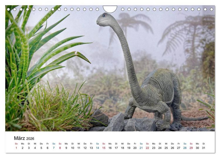 Produktbild: Faszination Urzeit - wenn Spielzeugdinos zum Leben erwachen (Wandkalender 2026 DIN A4 quer), CALVENDO Monatskalender