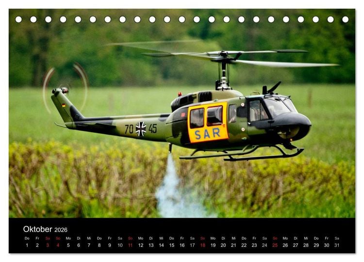 Produktbild: Modellhubschrauber (Tischkalender 2026 DIN A5 quer), CALVENDO Monatskalender