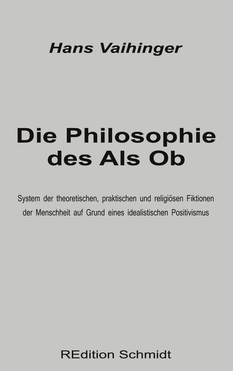 Produktbild: Die Philosophie des Als Ob