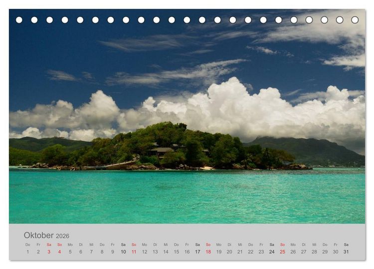 Produktbild: Lichtblicke - Seychellen (Tischkalender 2026 DIN A5 quer), CALVENDO Monatskalender