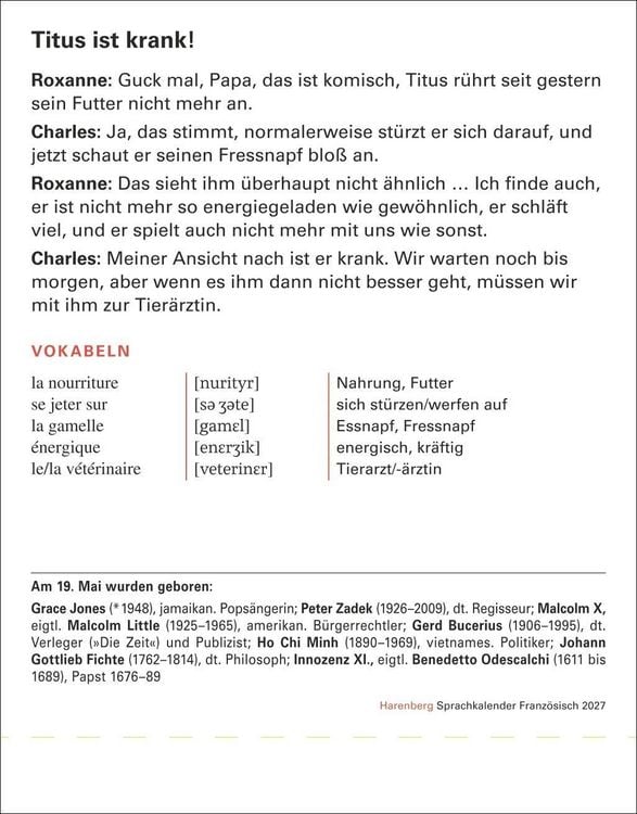 Produktbild: Franz&ouml;sisch Sprachkalender 2027 - Franz&ouml;sisch lernen leicht gemacht - Tagesabrei&szlig;kalender