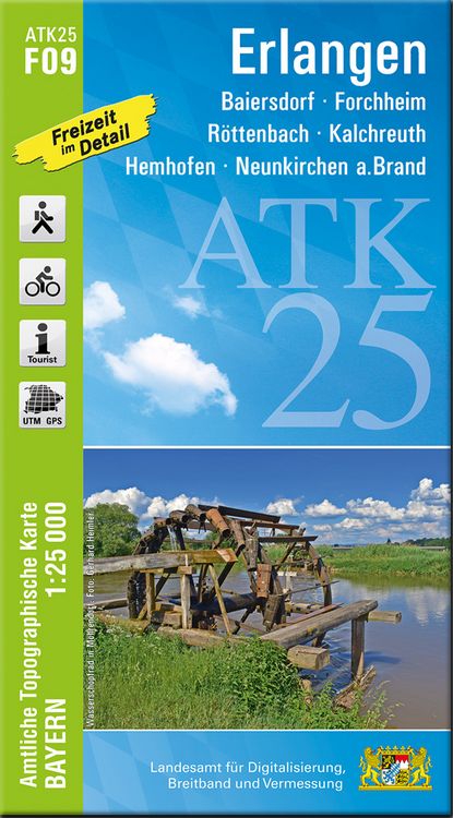 Produktbild: ATK25-F09 Erlangen (Amtliche Topographische Karte 1:25000)