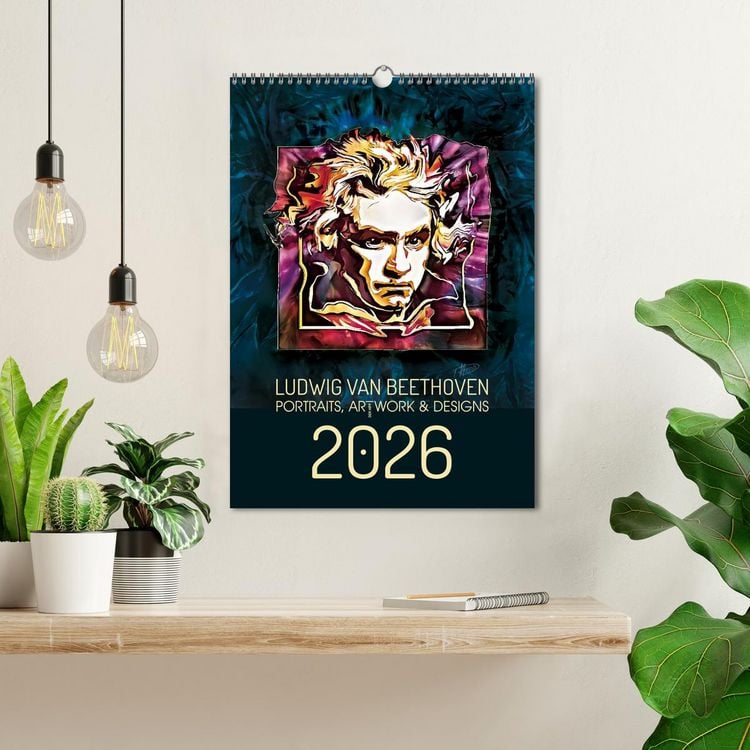 Produktbild: Ludwig van Beethoven - Portraits, Artworks und Designs (Wandkalender 2026 DIN A3 hoch), CALVENDO Monatskalender