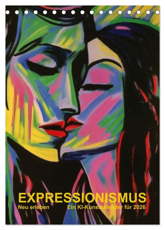 Produktbild: EXPRESSIONISMUS Neu Erleben Ein KI-Kunstkalender (Tischkalender 2026 DIN A5 hoch), CALVENDO Monatskalender