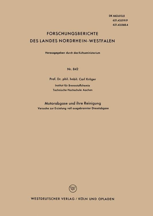 Produktbild: Motorabgase und ihre Reinigung