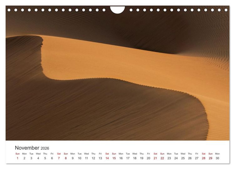 Produktbild: Desert dunes in Abu Dhabi (Wall Calendar 2026 DIN A4 landscape), CALVENDO 12 Month Wall Calendar