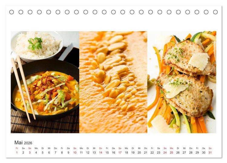 Produktbild: K&ouml;stlichkeiten aus der K&uuml;che (Tischkalender 2026 DIN A5 quer), CALVENDO Monatskalender