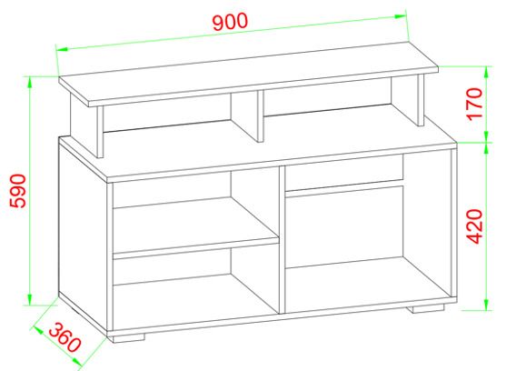 Produktbild: TV Lowboard Fernsehschrank Konsole Balansia