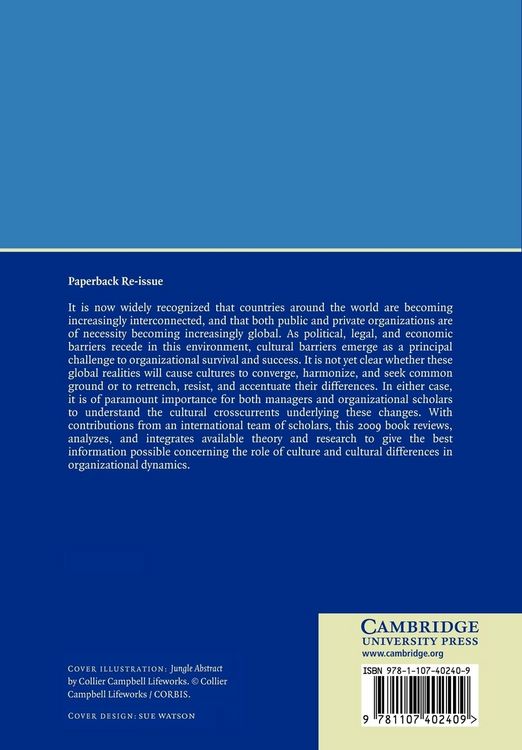 Produktbild: Cambridge Handbook of Culture, Organizations, and Work
