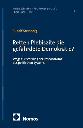 Produktbild: Retten Plebiszite die gef&auml;hrdete Demokratie?