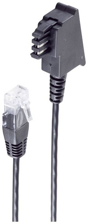 Produktbild: Shiverpeaks DSL Anschlusskabel [1x TAE-F-Stecker - 1x RJ45-Stecker 8p2c] 0.5m Schwarz