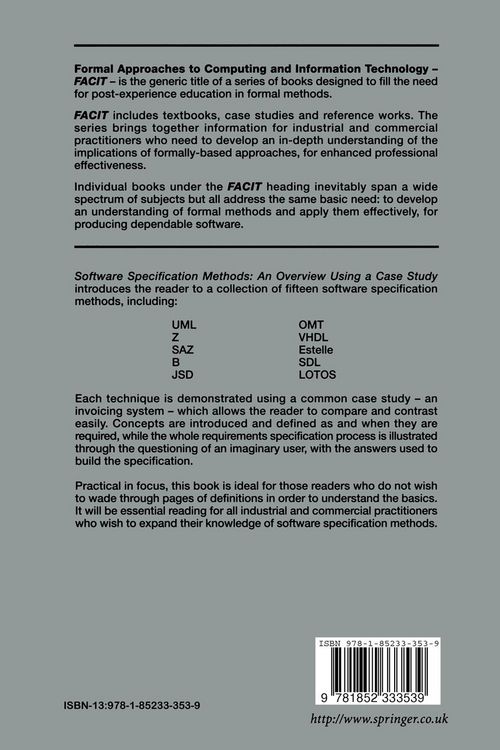 Produktbild: Software Specification Methods