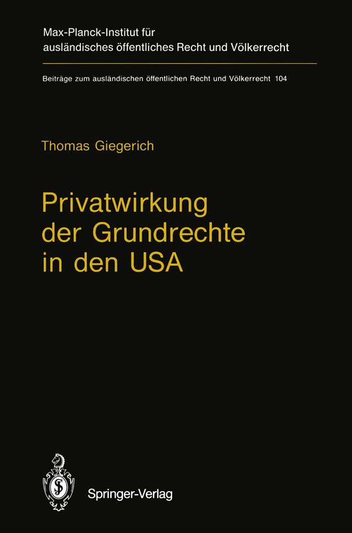 Produktbild: Privatwirkung der Grundrechte in den USA