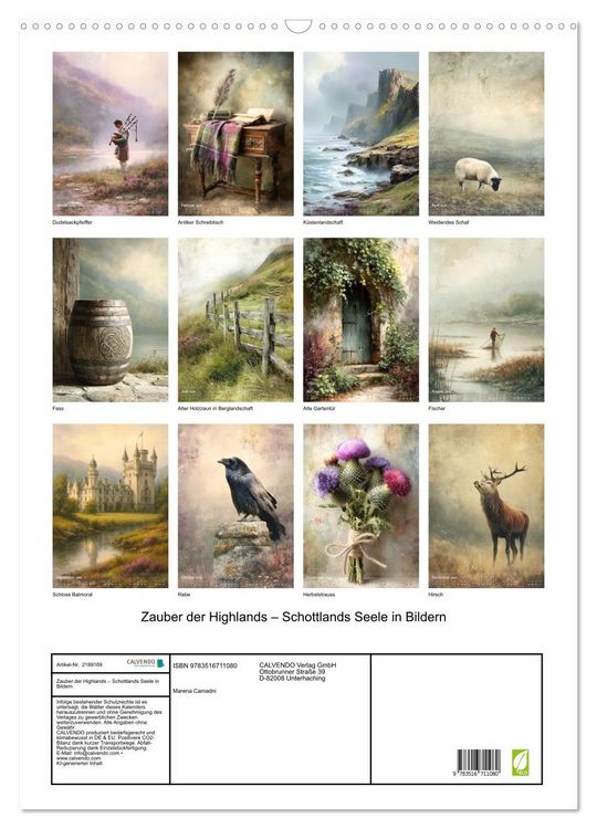 Produktbild: Zauber der Highlands &ndash; Schottlands Seele in Bildern (Wandkalender 2026 DIN A2 hoch), CALVENDO Monatskalender