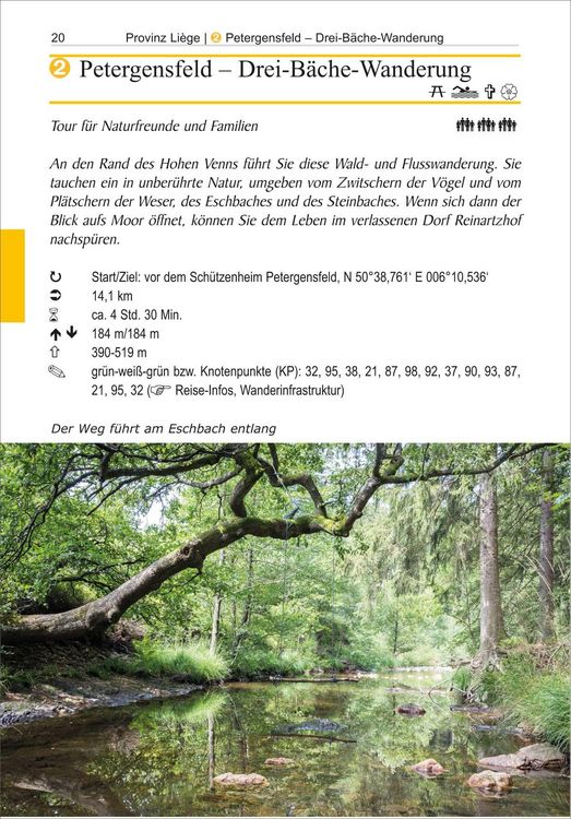 Produktbild: Belgische Ardennen 27 Wanderungen durch Flusst&auml;ler, Moore und W&auml;lder