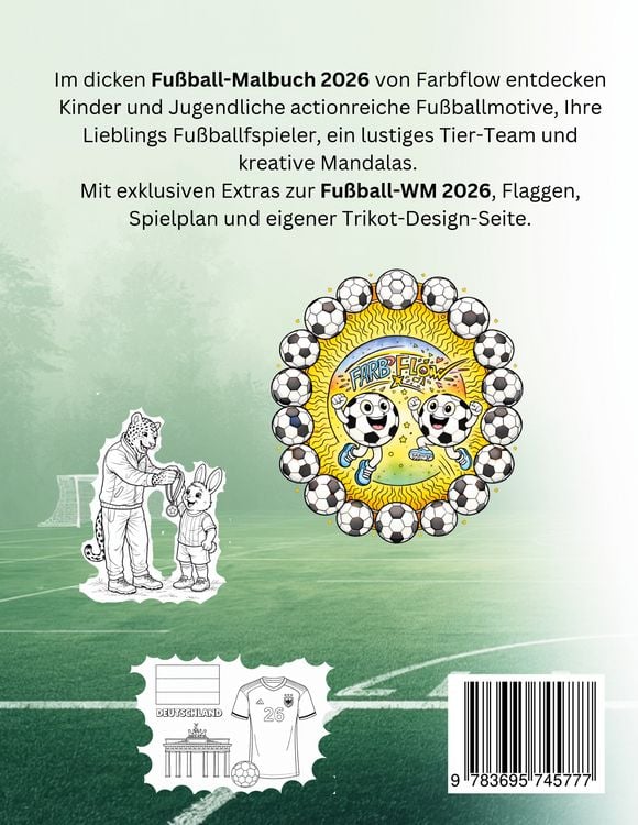 Produktbild: Farbflow - Das dicke Fu&szlig;ball Malbuch 2026