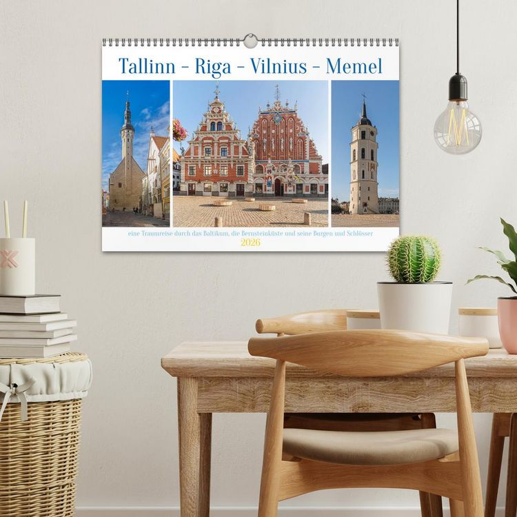 Produktbild: Tallinn-Riga-Vilnius-Memel, eine Traumreise durch das Baltikum. (Wandkalender 2026 DIN A3 quer), CALVENDO Monatskalender