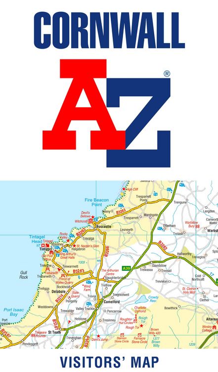 Produktbild: Cornwall A-Z Visitors' Map