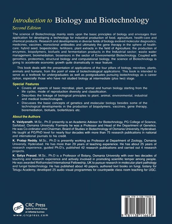 Produktbild: Introduction to Biology and Biotechnology, Second Edition