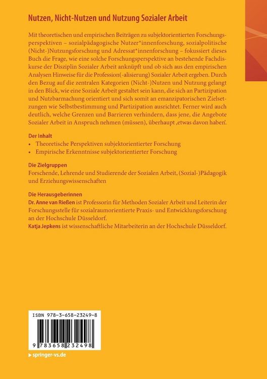 Produktbild: Nutzen, Nicht-Nutzen und Nutzung Sozialer Arbeit