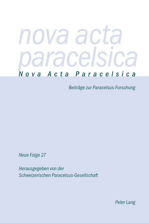Produktbild: Nova Acta Paracelsica 27/2016