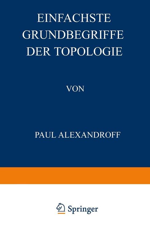 Produktbild: Einfachste Grundbegriffe der Topologie
