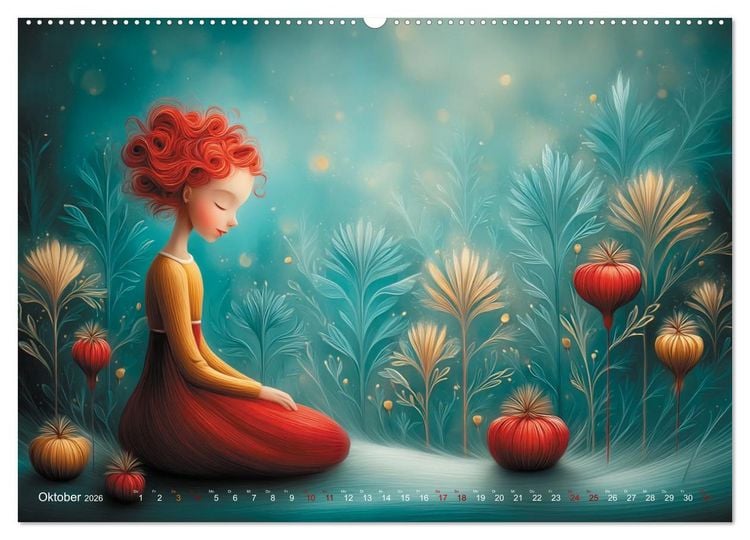 Produktbild: Naive Farbwelten (hochwertiger Premium Wandkalender 2026 DIN A2 quer), Kunstdruck in Hochglanz