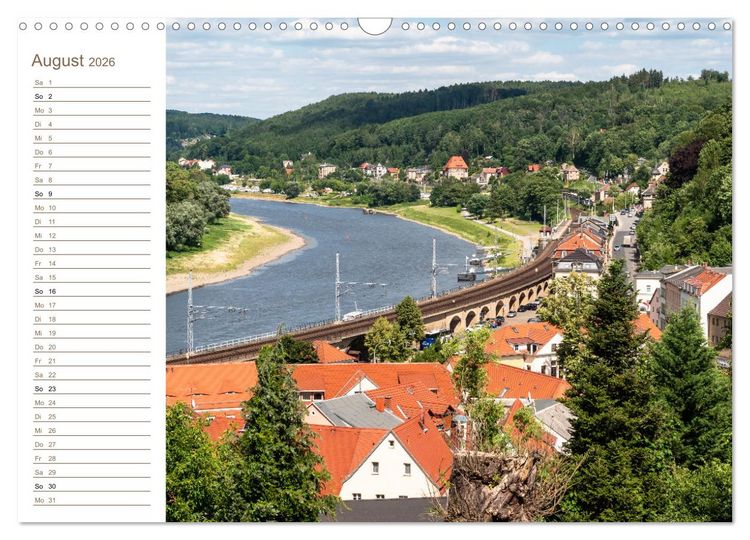 Produktbild: K&ouml;nigstein Perspektiven - Elbsandstein (Wandkalender 2026 DIN A3 quer), CALVENDO Monatskalender
