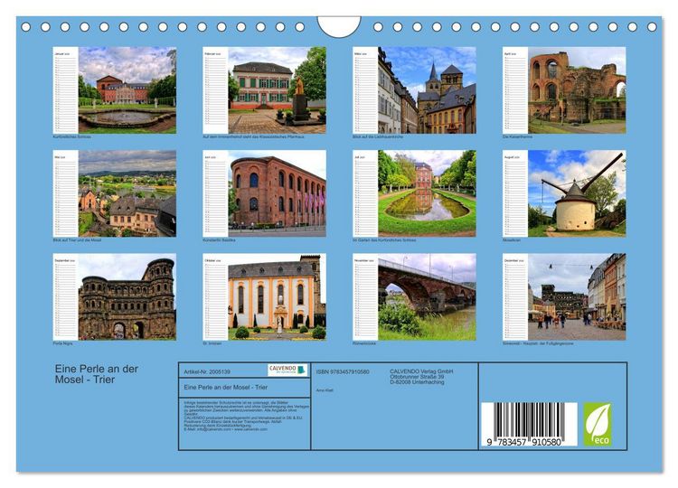Produktbild: Eine Perle an der Mosel - Trier (Wandkalender 2026 DIN A4 quer), CALVENDO Monatskalender