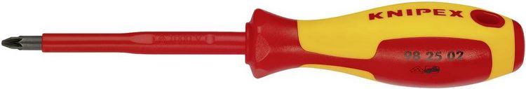 Produktbild: Knipex 98 25 02 VDE Kreuzschlitz-Schraubendreher PZ 2 Klingenl&auml;nge: 100 mm DIN EN 60900