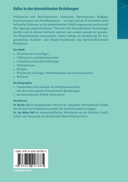 Produktbild: Kultur in den internationalen Beziehungen