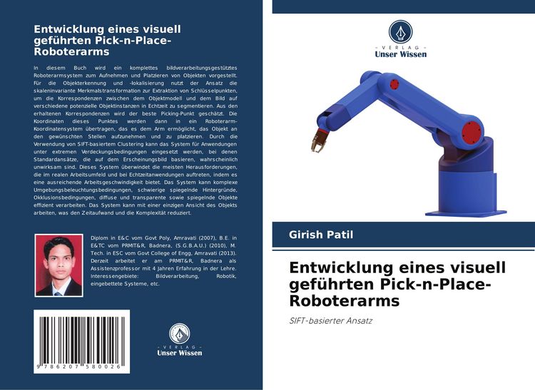 Produktbild: Entwicklung eines visuell gef&uuml;hrten Pick-n-Place-Roboterarms