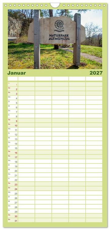 Produktbild: Familienplaner 2027 - Mittelfranken f&uuml;r Entdecker und Wanderer mit 5 Spalten (Wandkalender, 21 x 45 cm) CALVENDO