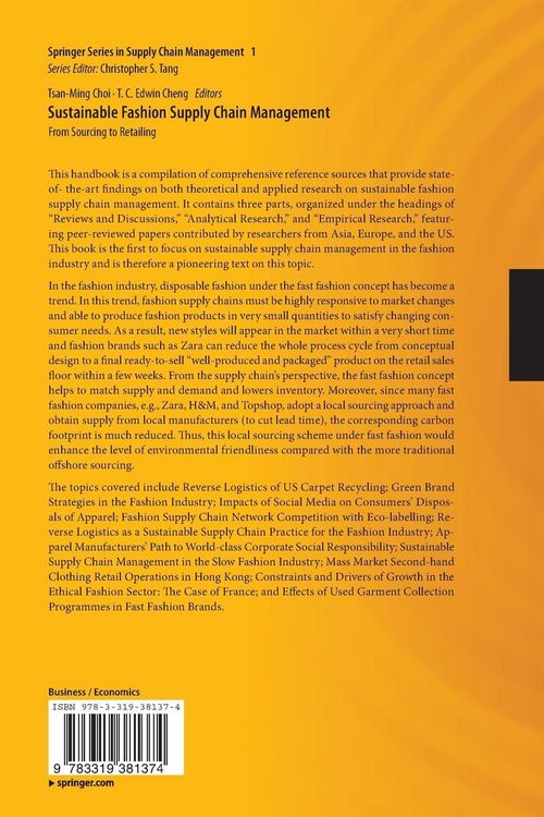 Produktbild: Sustainable Fashion Supply Chain Management