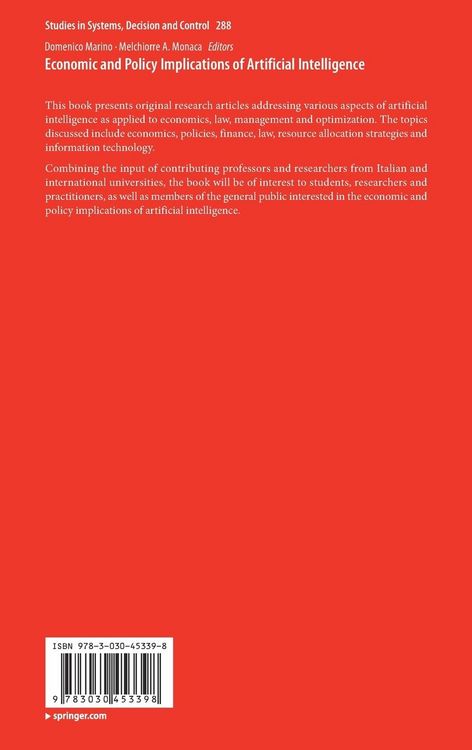 Produktbild: Economic and Policy Implications of Artificial Intelligence