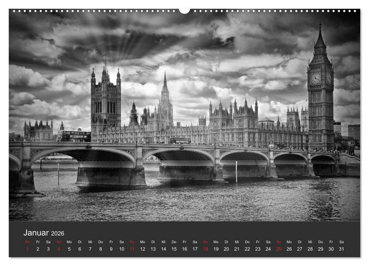 Produktbild: URBANE FOTOGRAFIE Zw&ouml;lf klassische Impressionen (hochwertiger Premium Wandkalender 2026 DIN A2 quer), Kunstdruck in Hochglanz