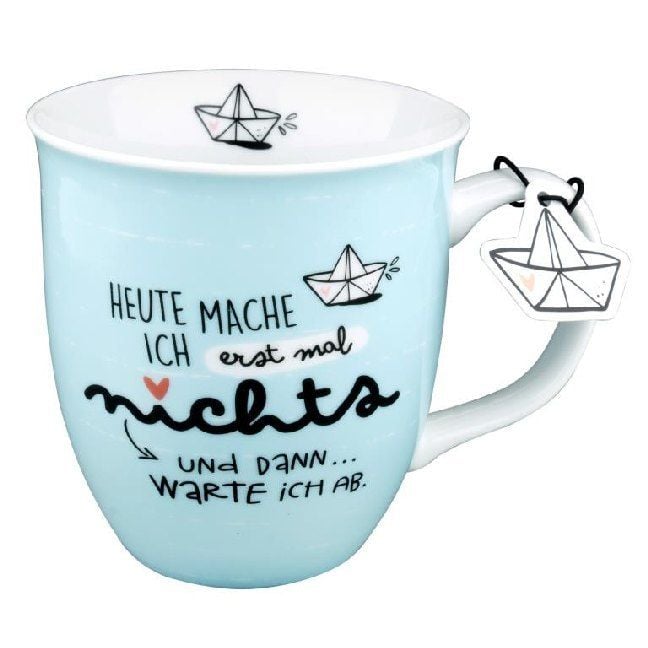 Produktbild: Tasse, maritim mit Spruch "Heute mache ich erstmal nichts