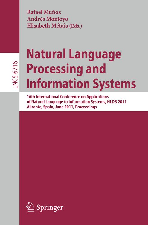 Produktbild: Natural Language Processing and Information Systems