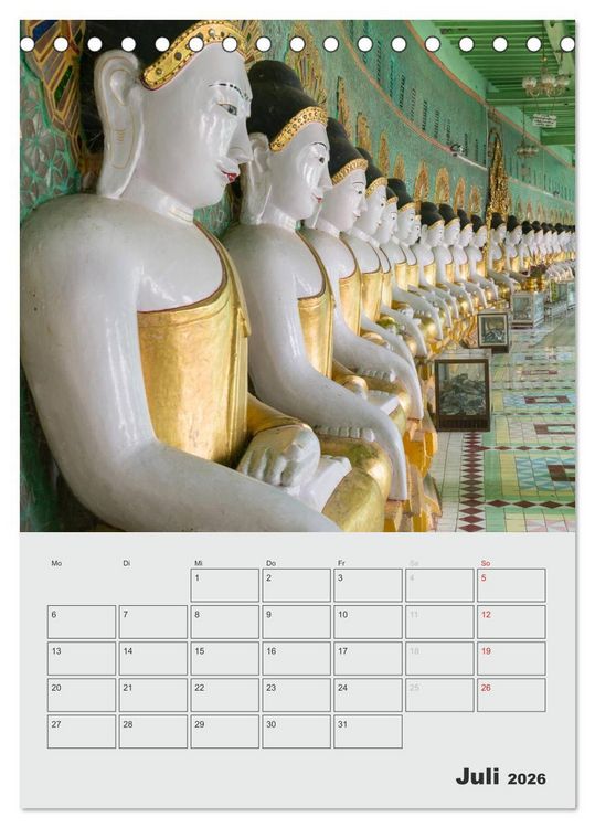 Produktbild: BUDDHA - Das sanfte L&auml;cheln (Tischkalender 2026 DIN A5 hoch), CALVENDO Monatskalender