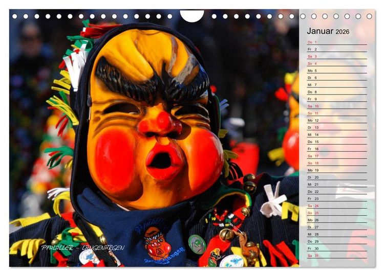 Produktbild: Schw&auml;bisch alemannische Fasnet (Wandkalender 2026 DIN A4 quer), CALVENDO Monatskalender