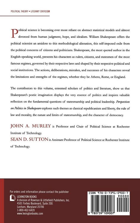 Produktbild: Perspectives on Politics in Shakespeare