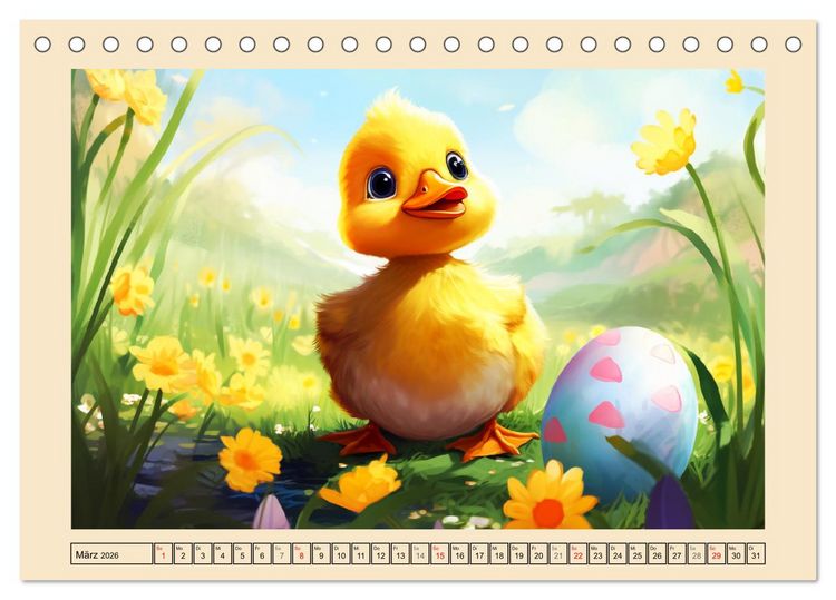 Produktbild: Lustige Enten. Niedlich und farbenfroh (Tischkalender 2026 DIN A5 quer), CALVENDO Monatskalender