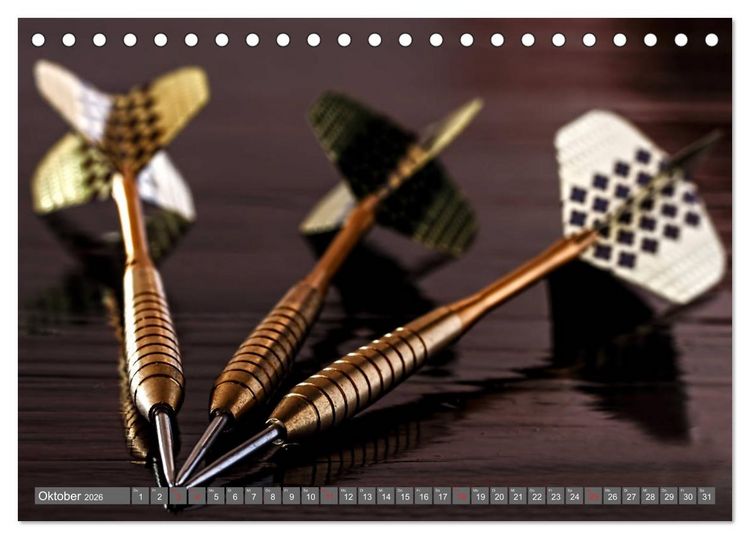 Produktbild: Darts. Konzentration - Sport - Spannung (Tischkalender 2026 DIN A5 quer), CALVENDO Monatskalender