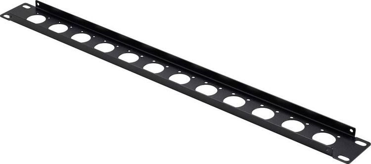 Produktbild: Renkforce 12 Port Netzwerkschrank-Ger&auml;teboden 483mm (19") 1 HE Schwarz